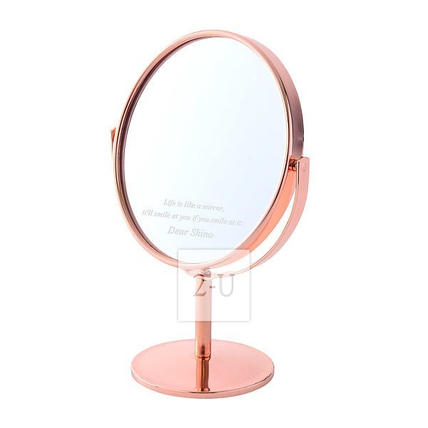 圆形镜子化妆镜 粉红色