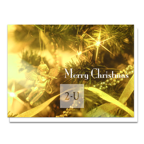 圣诞节天使贺卡