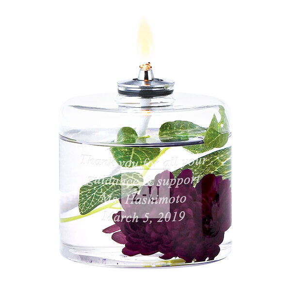 艺术花卉油灯 浮游花系列 酒红色