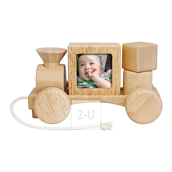 积木火车头相架