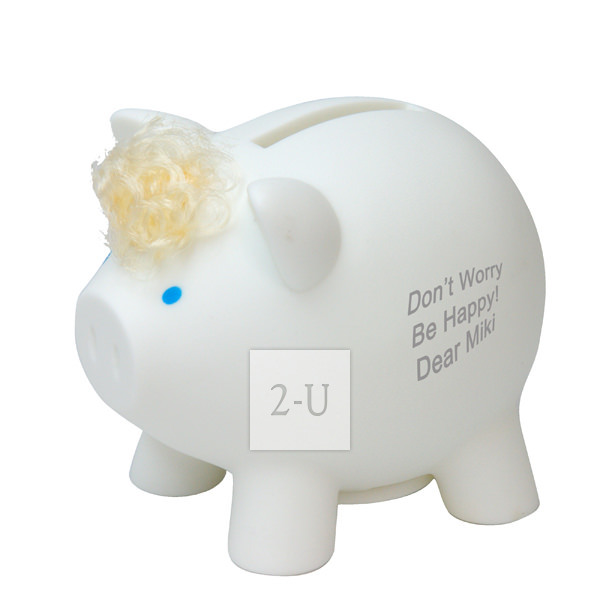 白色小猪储钱罐
