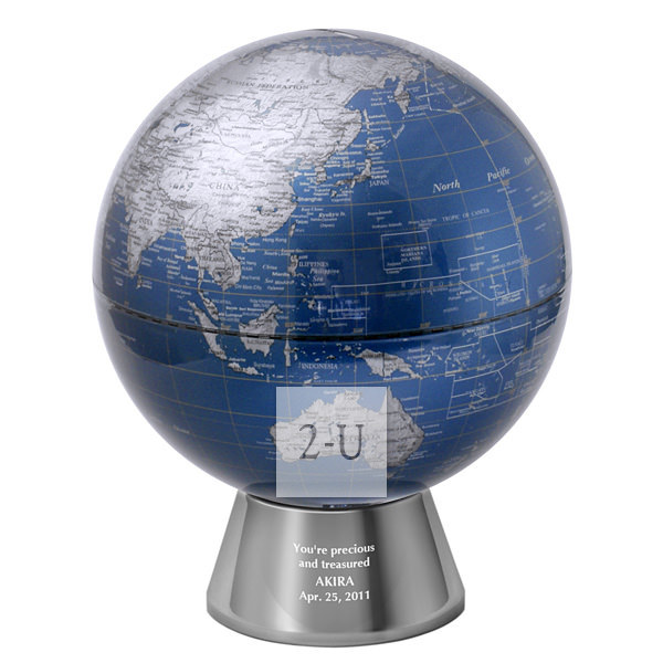 蓝色地球仪存钱罐 L