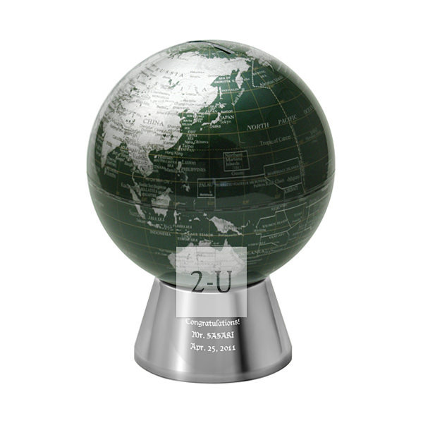 绿色地球仪存钱罐