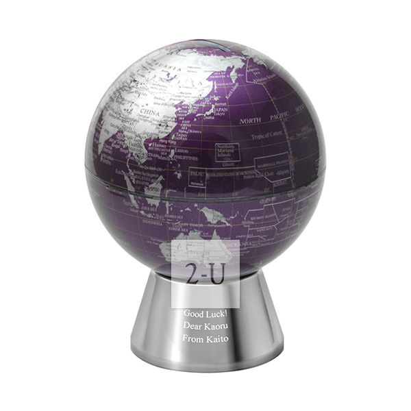 紫色地球仪存钱罐