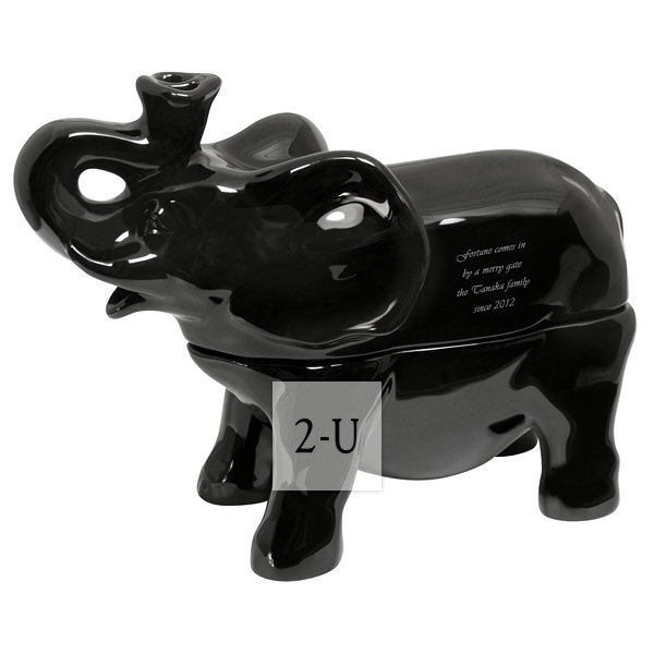 reac Japan 陶瓷大象创意香熏炉盘香蚊香器 黑色