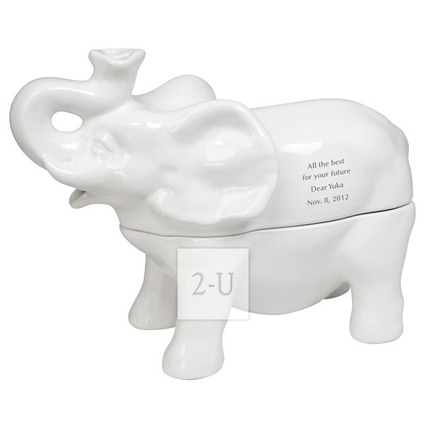 reac Japan 陶瓷大象创意香熏炉盘香蚊香器 白色