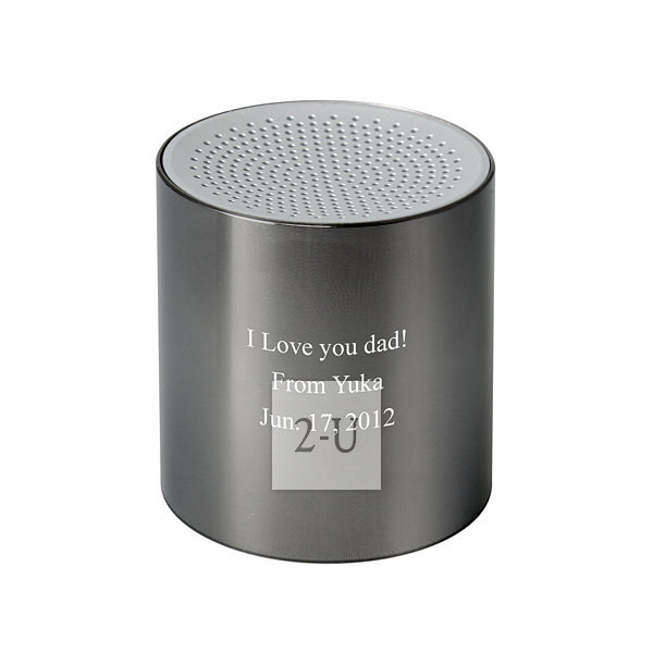 金属圆柱音响扬声器 深银色