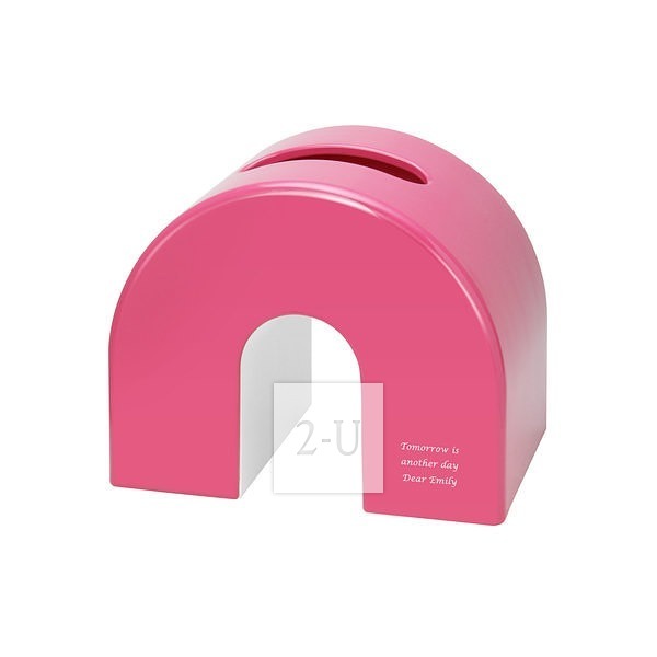 桥形纸巾盒 桃红色