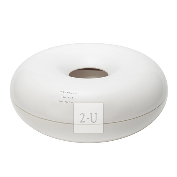 麦圈形纸巾盒 白色