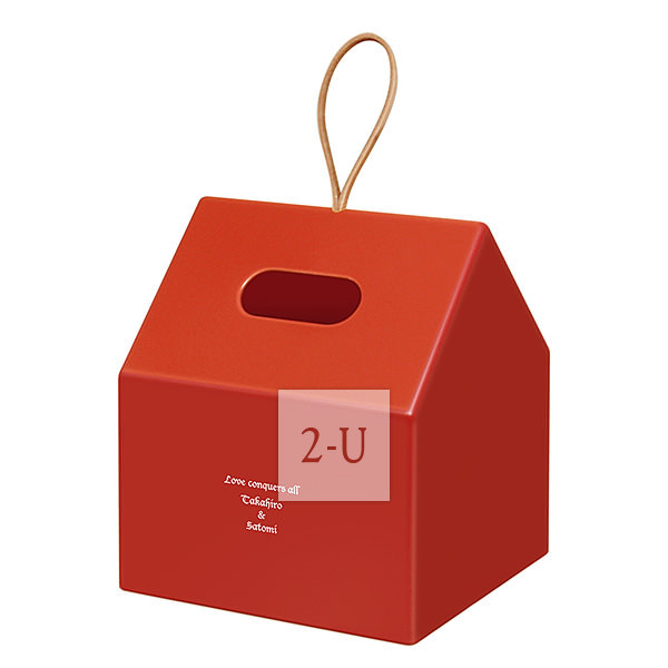 房子式纸巾盒 大红色